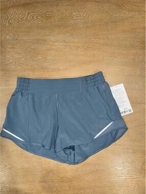 NWT Lululemon Hotty Hot High-Rise Lined Short 2.5" SIZE 10 Slate Blue